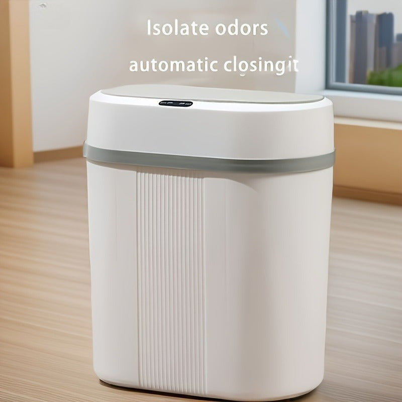 Bote de Basura con Sensor Inteligente - Resina ABS Moderna, Funciona con Pilas, Ideal para Cocina, Oficina, Sala de Estar, Baño, Dormitorio - Mejora la Felicidad en el Hogar
