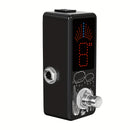 Pedal de Afinador para Guitarra Eléctrica con Pantalla LCD Digital - Sintonización Ultra Sensible, Reducción de Ruido USB, Clip Integrado, Compatible con Pedalboard Profesional y En Vivo, Acabados Metálicos Elegantes, Electrónica de Alta Calidad