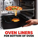 2 piezas de fundas para horno antiadherentes - Reutilizables, lavables, resistentes al calor para estufa de gas y fondo del horno, protector de cocina, limpiador de estufa, protección de estufa | Alfombrilla resistente al calor | Alfombrilla duradera par