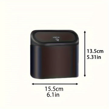 Cubo de Basura para Automóvil Mini con Tapa Impermeable y 2 Bolsas de Basura - Organiza y Almacena Objetos en Tu Vehículo
