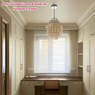 1pc Soporte para Carillón de Viento Metálico - Base Circular Resistente, Iluminación de Mesa/Pendiente para Decoración DIY en Hogar, Oficina o Cafetería - Compatible con Carillones, Faroles y Luces Colgantes - Sin Necesidad de Cableado - Diseño Moderno I