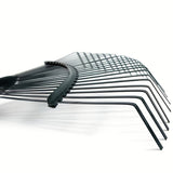 Rastrillo de Abanico Premium Mejorado 42.01 cm - 22 Púas de Acero Duradero con S-Púas para Eliminar Hojas y Musgo en Jardín, Césped y Patio