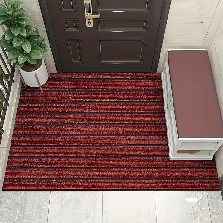 Alfombra decorativa a rayas, antideslizante, ideal para entrada, dormitorio, cocina o baño, 1 unidad