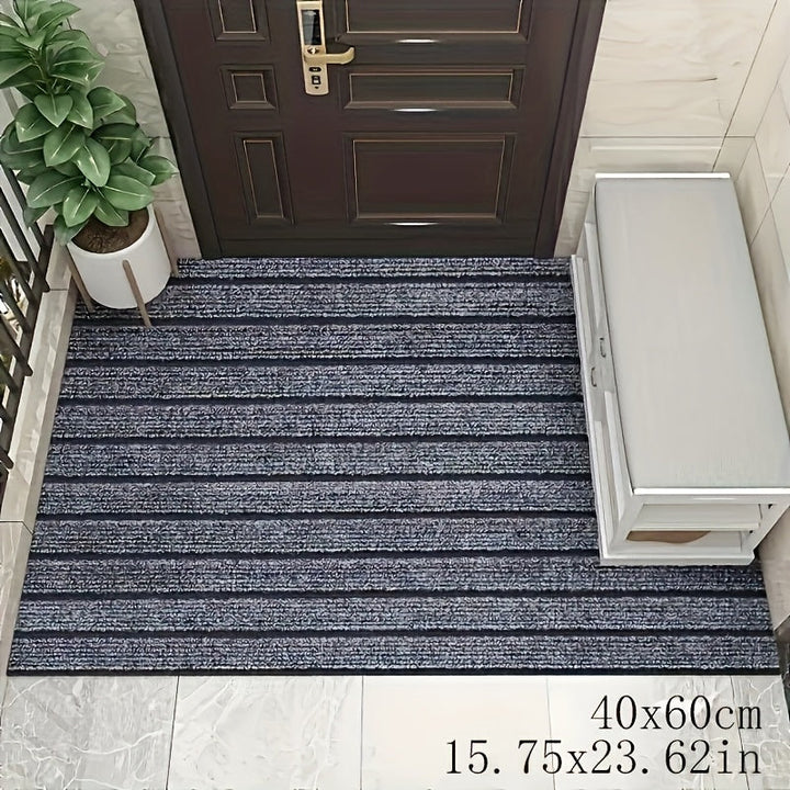 Alfombra decorativa a rayas, antideslizante, ideal para entrada, dormitorio, cocina o baño, 1 unidad