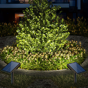 1 unidad de Luces Solares para Césped Villa Jardín Focos de Paisaje Exterior 9LEDs Luces Solares para Árboles de Patio