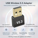 Adaptador de red USB '5.3 Adaptador inalámbrico, enchufa y juega sin controlador, admite conexiones de varios dispositivos para auriculares/altavoces/tabletas/teclados y ratones/controladores de juegos/máquinas de grabado/ordenadores/teléfonos móviles