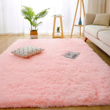 1 alfombra de peluche lujosa y suave, rectangular, antideslizante, tejida en poliéster, gruesa, cálida y esponjosa, para dormitorio y sala, lavable a mano