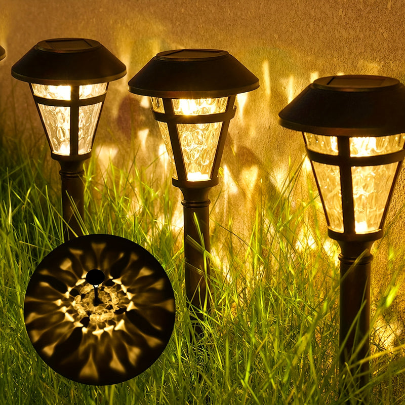 12 Pack Luces de sendero solares al aire libre, impermeables, luces de caminata de jardín, iluminación de paisaje LED Auto On/Off Crepúsculo al amanecer para sendero, acera, césped, patio, jardín