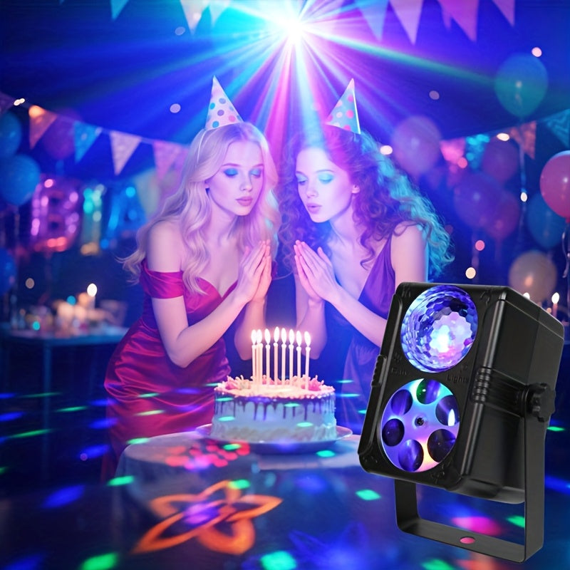 Proyector portátil de ángulo ancho USB2025, RGB, modo multi, control de voz de DJ, iluminación ajustable, fiesta de cumpleaños, karaoke, baile, gimnasio, club, transmisión en vivo, fotografía, luz ambiental para Navidad, Halloween, boda, San Valentín, an