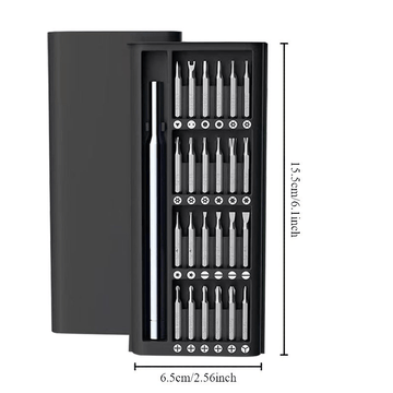 1 Juego [Multiusos] 25 En 1 Llave De Tornillo De Precisión - Una Herramienta Versátil Para Reparaciones De Relojes, Teléfonos Móviles Y Tabletas - Plástico Duradero
