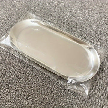 1pc bandeja de esterilización ovalada de acero inoxidable, sin formaldehído, para herramientas de tatuaje y arte de uñas, paleta de almacenamiento de escritorio en casa para accesorios de arte de uñas