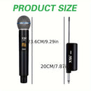 Micrófono inalámbrico NUOXIANGE BbW, micrófono de mano con receptor, para cantar, karaoke, DJ, fiestas, iglesia, bodas, discursos, sistema de micrófono, voltaje de operación ≤36V, doble uso con batería/USB, batería de litio, control de volumen, conector