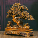 Un Árbol de Riqueza Decorativo, También Conocido como Árbol del Dinero, que Presenta una Rana Dorada y Lingotes que Simbolizan Buena Suerte, Adecuado para Exhibir en Salones o Oficinas, y También Puede Ser Regalado como Obsequio.