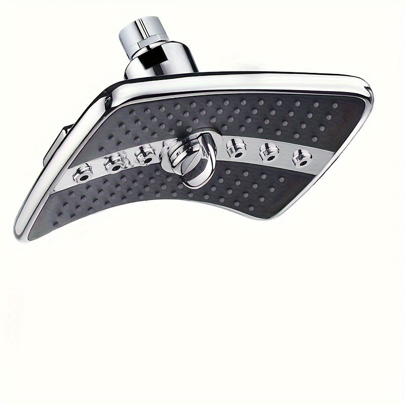 Experiencia refrescante] Cabezal de ducha multifunción de alta presión con 3 modos ajustables: lluvia, lluvia turbo y chorro de masaje - Diseño rectangular para montar en la pared, accesorios para ducha