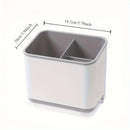 Organizador de Baño Moderno con Múltiples Compartimentos - Portacepillos de Dientes y Pasta Dental Desmontable con Drenaje de Agua, Ideal para Cepillos, Peines y Artículos de Aseo