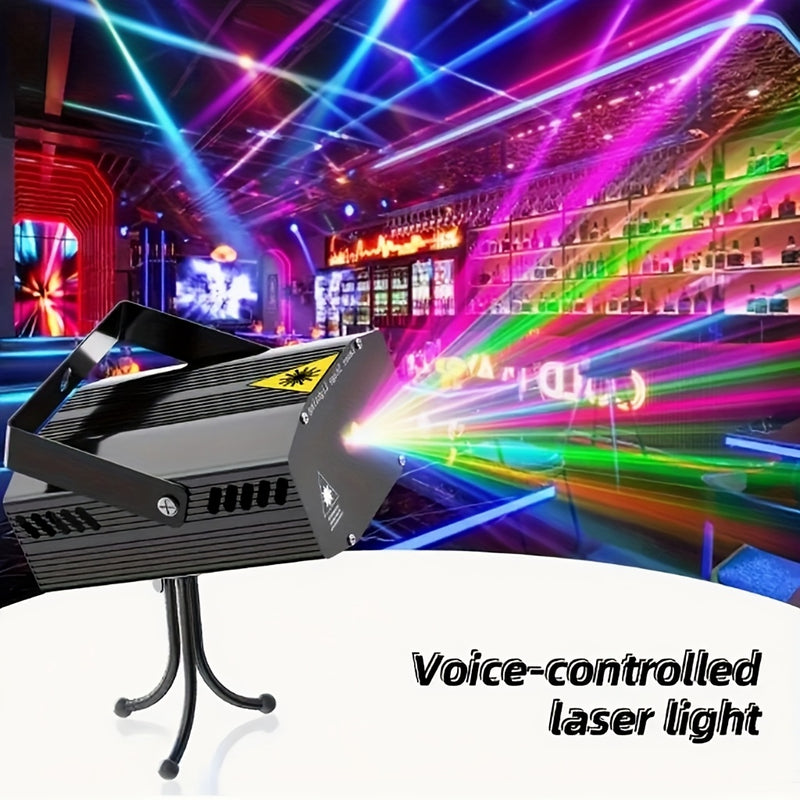 Dos luces láser de concha negra Two 07, efecto disco en rojo y verde deslumbrante, alimentación USB, ideales para fiestas, cumpleaños y festividades, luz ambiental esencial