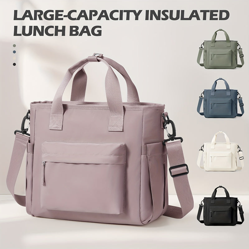 Nevera Térmica Reutilizable para Hombres y Mujeres, Bolsa de Almuerzo Aislada Antifugas con Correa de Hombro, Ideal para Trabajo, Picnic, Camping, Escuela o Playa – Regreso a Clases