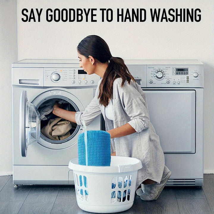 Adecuado para Lavadora y Secadora de Zapatos, Bolsa de Peluche con Cremallera Reutilizable y Duradera para Zapatillas y Tenis, Kit de Limpieza para Eliminar Manchas, Azul 1pz, Bolsas de Lavandería