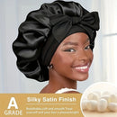 Gorros multiusos para dormir y baño Awegeo para mujer: protectores de cabello transpirables y súper suaves, ideales para la noche, el baño y el hogar, cubierta reutilizable sin fragancia para el cuidado del cabello húmedo y peinados elegantes, cierre con