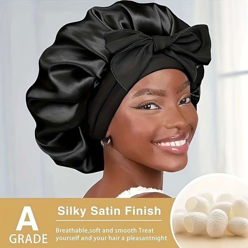 Gorros multiusos para dormir y baño Awegeo para mujer: protectores de cabello transpirables y súper suaves, ideales para la noche, el baño y el hogar, cubierta reutilizable sin fragancia para el cuidado del cabello húmedo y peinados elegantes, cierre con
