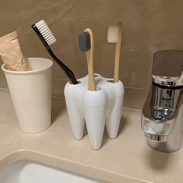 [Creative Design Toothbrush Holder] Portacepillos Multifuncional con Diseño Creativo de Dibujos Animados - 1 ud Estante de Almacenamiento de Escritorio para Cepillos de Dientes y Accesorios - Organizador de Baño Independiente