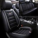 Protector de asiento de coche de temporada universal de 5 plazas, transpirable, con cojín de piel sintética, adecuado para el 99% de los modelos de 5 plazas, edición cómoda con compra individual de 2 almohadas.
