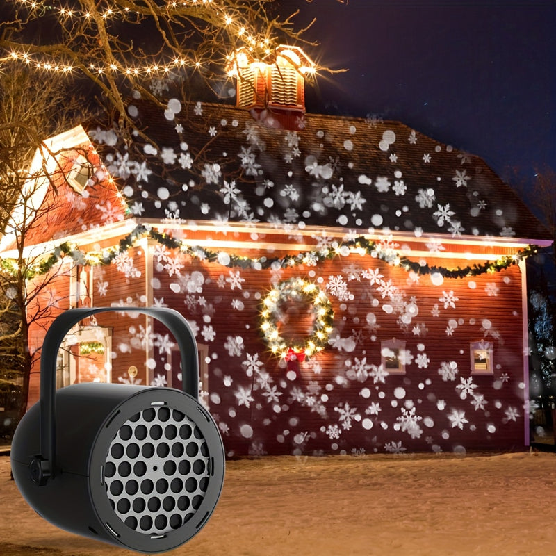 KEVANLY 1pc Luz de Proyección LED USB Temática Navideña/De Copo de Nieve, Decoración Ambiental para Fiestas y Celebraciones Estacionales, Ideal para Exteriores, Patio o Sala, Regalo Perfecto para Navidad