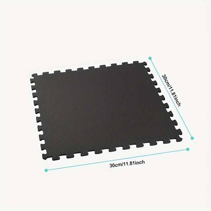 20-Unidades de Alfombras Entrelazadas, 30cm x 30cm, Negro/Azul/Gris, Material PS, Suelo de Piso para Sala de DIY, Ensamblaje Fácil, Longitud de Costura Personalizable