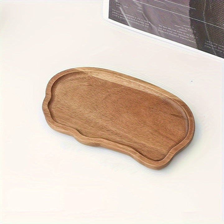 Bandeja de Servir de Madera con Nube Arcoíris Chic - Versátil para Postres, Frutas, Snacks y Bebidas - Perfecta para Navidad, Halloween y Fiestas