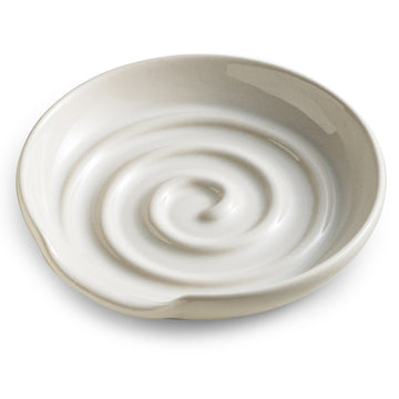 Descanso de Cuchara Cerámico - Soporte Grande para Cucharas y Espátulas Seguro en la Estufa, Decoración Duradera Resistente al Calor para Cocina de Granja, Diseño Ergonómico para Utensilios de Madera, Utensilios de Cocina