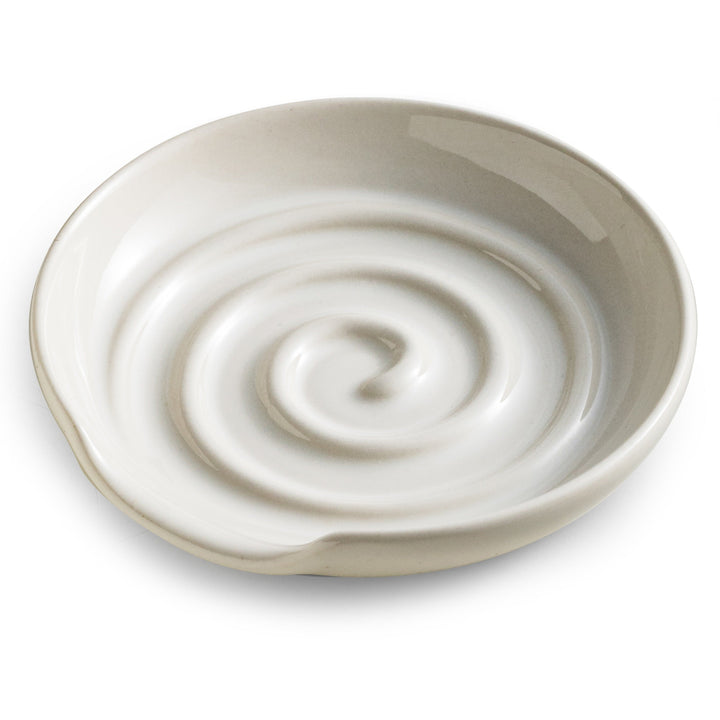 Descanso de Cuchara Cerámico - Soporte Grande para Cucharas y Espátulas Seguro en la Estufa, Decoración Duradera Resistente al Calor para Cocina de Granja, Diseño Ergonómico para Utensilios de Madera, Utensilios de Cocina