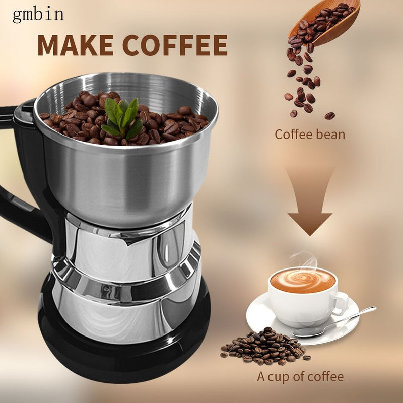 Moledora Eléctrica EANE - Molino de Acero Inoxidable Resistente con Motor de 12500 RPM para Molienda Rápida de Café, Granos y Especias - Compatible con Enchufe US 110V, Ideal para Baristas, Panaderías y Cocinas Domésticas, Diseño Duradero, Operación a Al