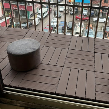 Ladrillos de patio interconectados de plástico, suelo de balcón de patio impermeable, resistente a manchas de hierba en la orilla de la piscina de la entrada, ladrillos de terraza
