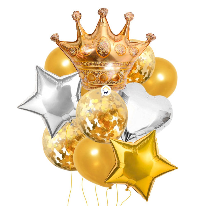 Globos Metalizados Corona Rey Fiesta Temática OE246
