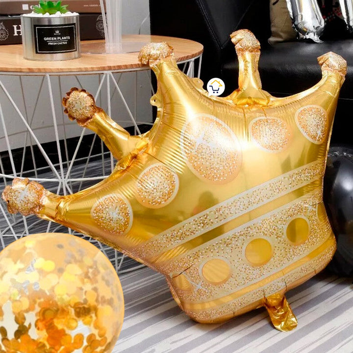 Globos Metalizados Corona Rey Fiesta Temática OE246