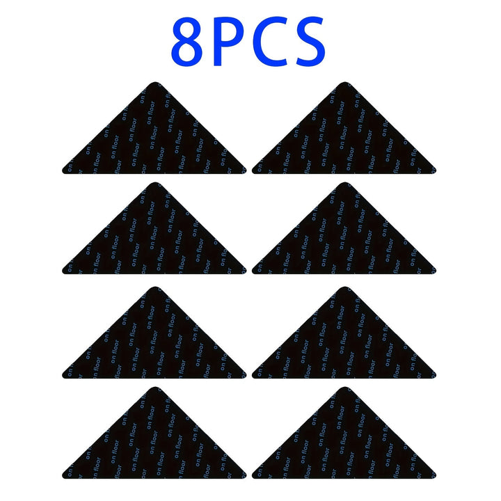 4/8/12pcs Alfombra grande lavable antideslizante adecuada para suelos de madera, cinta de alfombra lavable, alfombra adhesiva de doble cara, material PET duradero muy adecuado para accesorios de alfombra de decoración del hogar, suelos de madera y alfomb