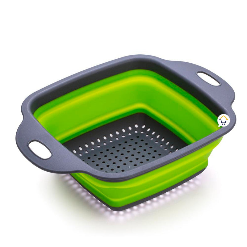 Colador Plegable Pequeño Escurridor Silicona Ahorra Espacio Cocina LD6112