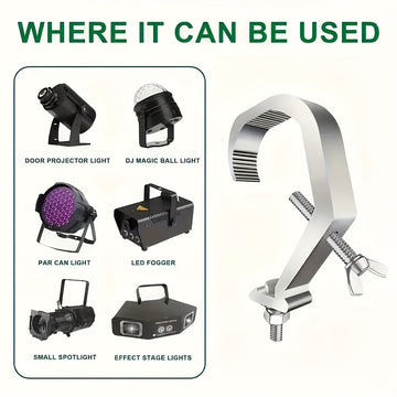 7pcs Ganchos de luz de aluminio ajustables para escenario - Duraderos, portátiles, no requieren batería, ideales para uso al aire libre, equipo de iluminación de escenario | Soporte de luz ajustable | Aluminio duradero