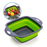 Colador Plegable Pequeño Escurridor Silicona Ahorra Espacio Cocina LD6112