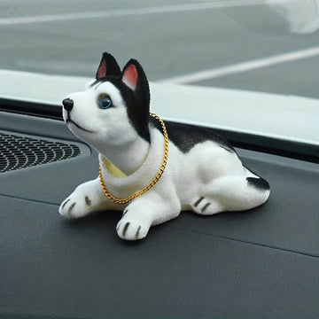 Adorno para Tablero de Coche - Perrito Bobblehead Lindo, Figura Creativa de Resina para Accesorios del Interior del Vehículo