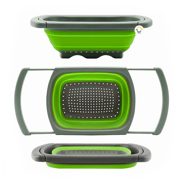 Escurridor Silicona Plegable Expandible Grande Ahorra Espacio Cocina LD6111