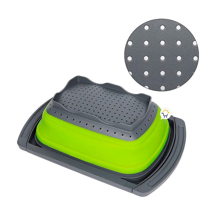 Escurridor Silicona Plegable Expandible Grande Ahorra Espacio Cocina LD6111