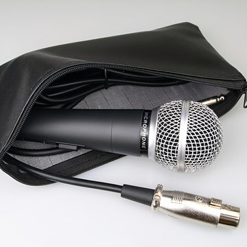Micrófono Voz Dinámico Profesional SM58 - Micrófono con Cable y Patrón de Cardioides con Jack de 6.35 mm, Alimentado por CC para Escenario, Cantar, Transmisión en Vivo, Videollamadas, Juegos y Karaoke - Audio de Alta Calidad, Construcción Duradera, Reduc