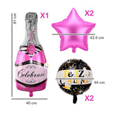 Globos Metalizado Botella Cumpleaños Fiesta Temática OE248FC