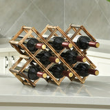 Estante de Vino de Madera Apilable - Diseño Plegable para Cocina y Comedor, Perfecto para Encimeras y Armarios