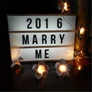 1 Pieza, Mini Caja De Luz Cinematográfica LED Decorativa, 7,87" X 5,9" (Aproximadamente 20 Cm X 15,24") - Caja De Luz Personalizada DIY Con 100 Letras, Números Y Símbolos, Cable USB Incluido, Caja De Luz Blanca Con Tarjetas De Letras, Bar De Dormitorio,