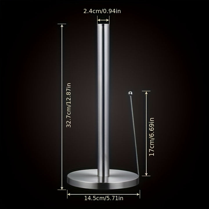 Soporte para Toallas de Papel de Acero Inoxidable - Fácil Instalación, Estante Vertical de Cocina sin Taladro para Rollos y Pañuelos