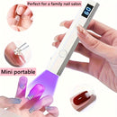 Lámpara de gel de uñas portátil y de mano, ideal para hacerlo tú mismo, con pantalla digital - Gel inalámbrico rápido, lámpara de mano, lámpara de arte de uñas portátil, adecuada para salones de uñas en casa, fácil de llevar al viajar, regalo de alta cal