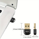 Adaptador de red USB BT5.3, receptor de ultralarga distancia con dongle USB, distancia máxima de 20m/65.61 pies (distancia abierta), adecuado para computadoras/auriculares/tarjetas de teclado/ratón/altafalantes y otros dispositivos, solo compatible con W
