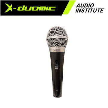 Micrófono de mano X-Duonic PG48 con cable - Alta calidad, duradero, con clip, ideal para KTV, canto y karaoke, fácil de usar, no necesita batería, accesorio de karaoke | Micrófono de sonido dinámico | Micrófono duradero